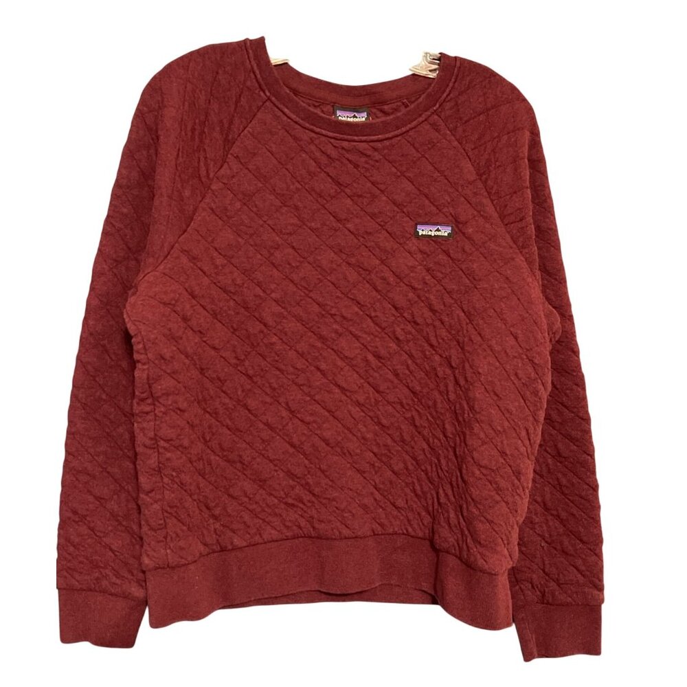 Patagonia Quilted Sweatshirt in Rust Red